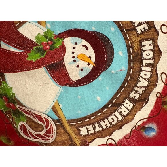 Gildan Red Snowman‎ Long Sleeve T-Shirt L Says Students Make Holidays Brighter - Picture 4 of 5